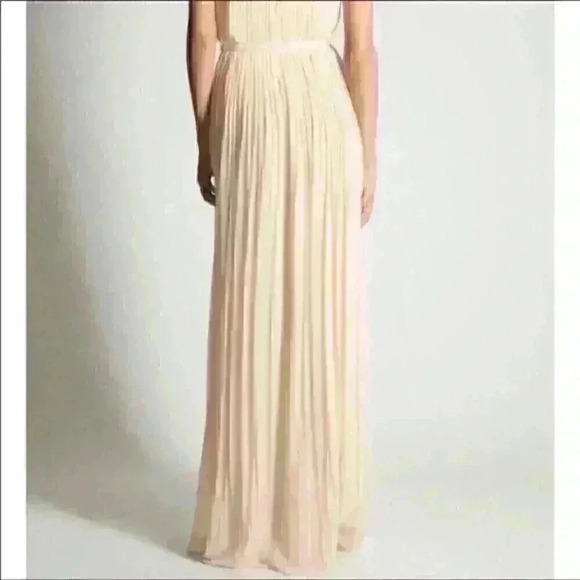 French Connection Shelby Summer Maxi Dress in Light Pink Pleated NWT sx 2 - Picture 3 of 9
